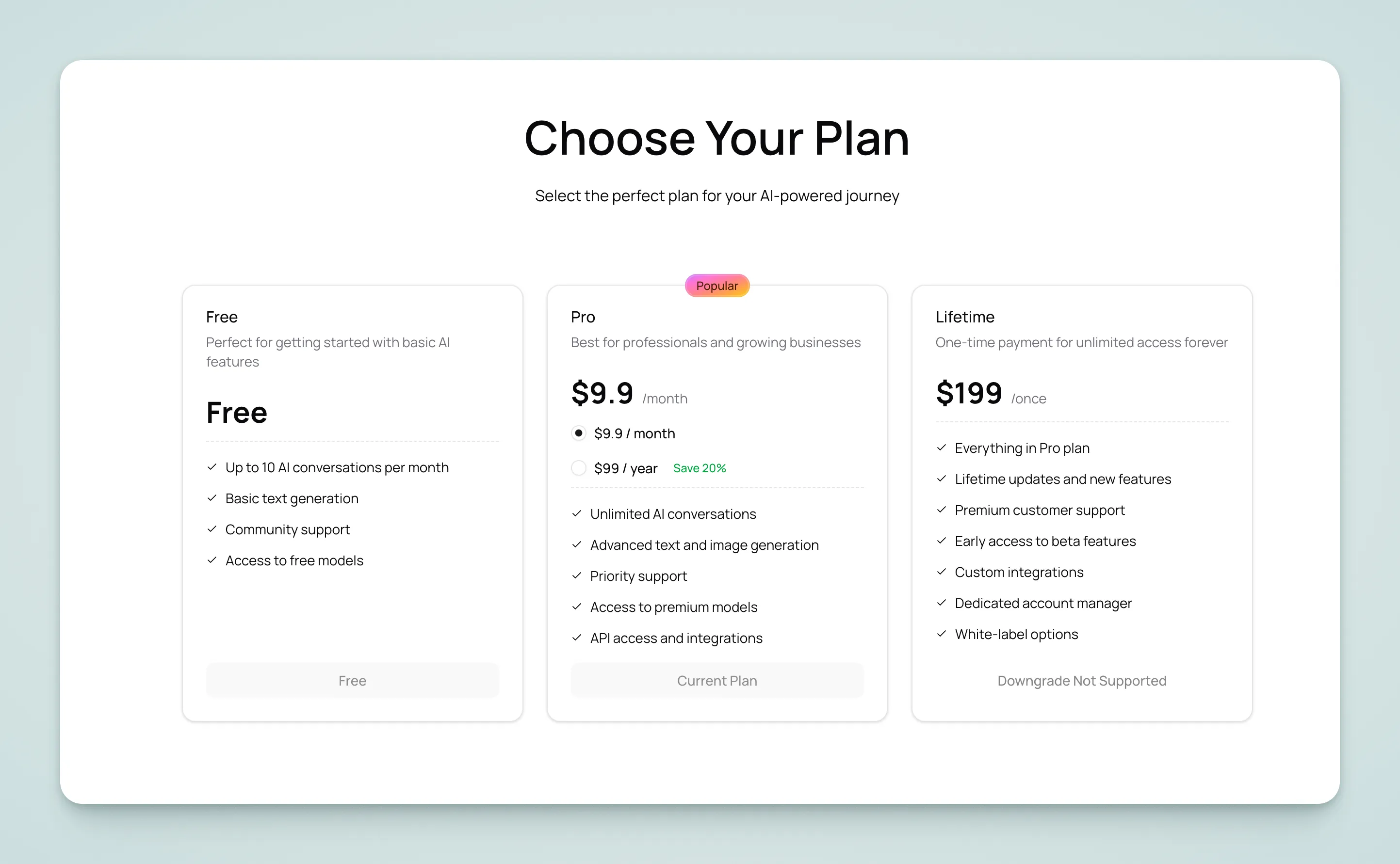 Pricing